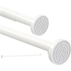 HIKENRI Asta telescopica 120-290 cm, asta per tenda da doccia, senza foratura, in acciaio inox, regolabile con rotazione, presa sicura per doccia e vasca da 120 a 290 cm,