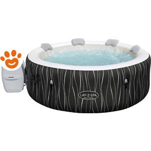 Bestway Lay-Z-Spa Hollywood - Minipiscina Idromassaggio Gonfiabile Ø196x66cm per 6 Persone con Massaggio ad Aria e Riscaldamento fino a 40˚C