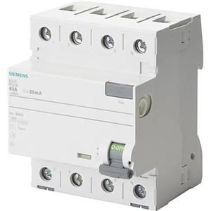 Siemens 5SV - Interruttore differenziale clase-a 4 poli 40 A 30 mA 70 mm