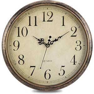 ACCSHINE Orologio da parete per bambini, silenzioso, vintage, 30 cm, con numeri romani, al quarzo, a batteria, facile da leggere, per camere, casa, cucina, camera da letto, ufficio, scuola