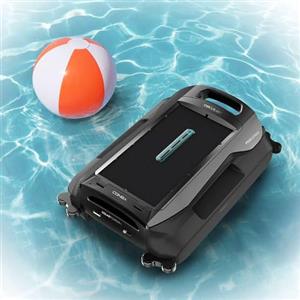 Cecotec Robot Pulitore Piscina Senza Fili Conga Pooldroid AquaSkater, Per Superficie e Linea di Galleggiamento, Carica Solare, Autonomia 16h, Cestello 4.5L, Filtro da 187.5 μm, Navigazione Sensori