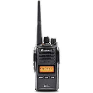 Midland G18 PRO - Walkie Talkie Professionale con 99 Canali PMR446, Standard Militare MIL-STD-810G, Waterproof IP67, Copertura 12Km, Autonomia 22 Ore, Funzione Scrambler e Compander