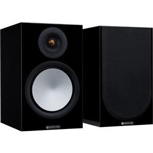 Monitor Audio Argento 100 New 7G - Diffusori da scaffale in nero lucido con tweeter C-CAM Gold Dome e driver bassi C-CAM RST II