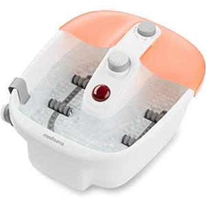 medisana Pediluvio FS 883 con riflessologia plantare - pediluvio elettrico, funzione di mantenimento dell'acqua calda, massaggio a vibrazione, accessori per pedicure, pediluvio con massaggio