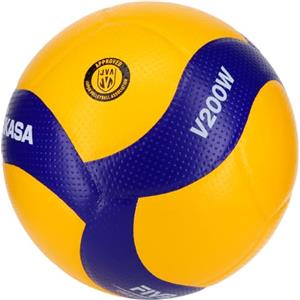 MIKASA Pallone Volley Gara V200W, Unisex Adulto, Blu/Giallo, 5