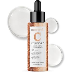 BELL'ITALIABIO Vitamina C Siero Viso Coreano 100ml con Vitamin C Pura e Acido Ialuronico, Bakuchiol, Tè Verde, Siero Antimacchia Viso Illuminante, Antirughe Donna e Uomo, Skincare, Made In Italy