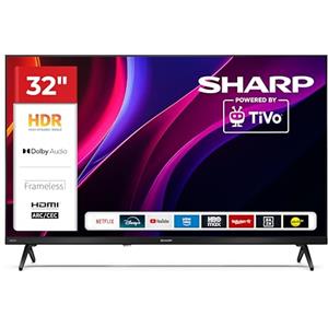 Sharp 32-inch Smart TV HD LED TiVo OS Dolby Digital HDR10 AV1 HDMI con ARC DVB-T/T2/C/S/S2 - 32HE2345E - (HE Series)