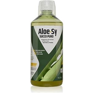 Syrio Integratori Alimentari, Aloe Sy succo Puro, Integratore Depurativo, Aloe Vera al 99,55%, da Bere Puro o Diluito, Aloin Free, Detox, Pura Polpa, Senza Aggiunta di Acqua, Senza Glutine, 1 Litro
