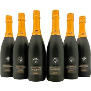 Generico Val D'oca Valdobbiadene Prosecco Superiore DOCG Extra Dry Millesimato Box da 6 bottiglie CL 75 - (annata corrente)