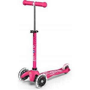 Micro® Mini Deluxe LED | Monopattino per bambini Premium 3 ruote con luci LED senza batterie| Manubrio regolabile e smontabile | Piattaforma antiscivolo | Giro inclinabile | Ragazzi e ragazze | +2