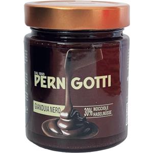Pernigotti Crema Gianduia Nero - Crema Spalmabile al Gianduia Fondente con 30% Nocciola - Senza Olio di Palma - Solo Aromi Naturali - Senza Glutine - 330 g