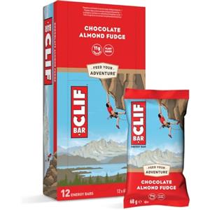 CLIF BAR | Barretta Energetica - Barretta Proteica | Chocolate Almond Fudge | Proteine Vegetali | 12 x 68 g