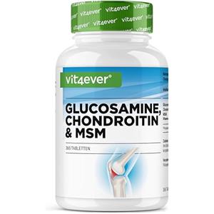 Vit4ever Glucosamina Condroitina MSM - 365 compresse - Dosaggio elevato con 2000 mg al giorno - Fornitura per 3 mesi - Senza additivi indesiderati