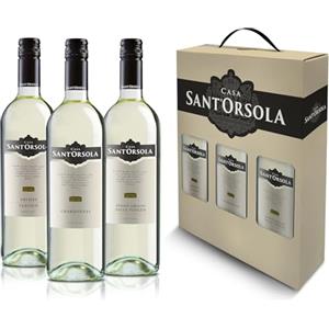 Sant'Orsola - Tris di Vino Bianco Confezione Regalo, Chardonnay, Orvieto DOC Classico, Pinot Grigio DOC delle Venezie, 3x750 ml