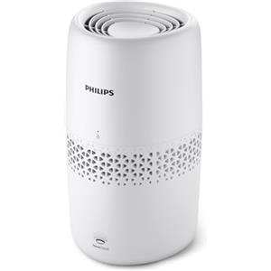 Philips Umidificatore Evaporativo Serie 2000, Umidificazione Igienica, 99,97% Meno Batteri, Serbatoio Acqua da 2L, 190 ml/h, per Stanze fino a 31 m², Ultra Silenzioso (32 dB), Bianco (HU2510/10)
