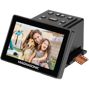 Magnasonic, scanner tutto in uno da 25MP con display da 5 e HDMI, converte pellicole 35mm/126/110/Super 8 e diapositive 135/126/110 in foto digitali, memoria integrata