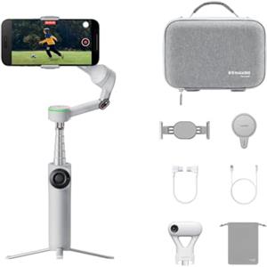 Insta360 Flow 2 Pro Pack Pack Creator Ultimate - Gimbal per iPhone/Android | Stabilizzatore per Smartphone, tracciamento con DockKit, tracciamento IA di Gruppo,selfie stick con treppiede integrato