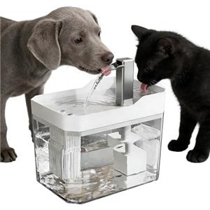 Generic Fontana per Animali Domestici - Fontana Automatica per Gatti, Fontanelle Elettriche, Abbeveratoio per Cani Elettrico Silenzioso da 1,5 Litri con Sensore Intelligente, Distributore di Abbeveratoio per