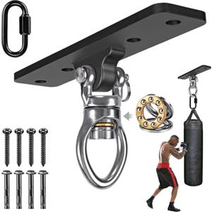 Kipika Gancio pesante per sacco da boxe, staffa in acciaio resistente, montaggio a parete a soffitto, con travi in legno, per boxe, kickboxing, muay thai e attrezzature per il fitness in palestra a