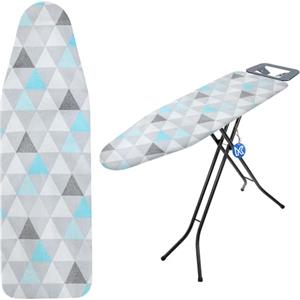 KADAX Copriasse da stiro con coulisse, pratico copriasse da stiro per ferro da stiro a vapore, rivestimento regolabile per asse da stiro (triangoli S)