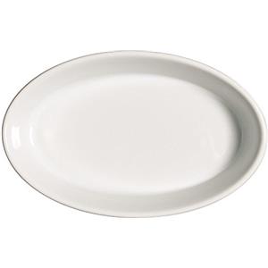 Saturnia Pirofila Ovale Porcell. Roma Bianco Cm.28