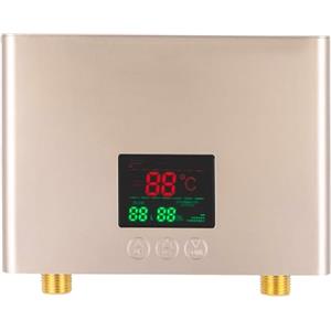 YNAADYH Mini scaldabagno istantaneo, 3000 W, scaldabagno elettrico con termostato dell'acqua, 30 - 55 °C, senza serbatoio con telecomando, AC 220 V