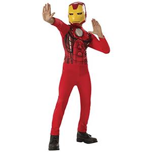 Rubie's Rubies Costume Iron Man per Ragazzi e Ragazze, Tuta con Maschera, Costume Basic, Licenza Ufficiale Marvel per Compleanni, Feste e Regali