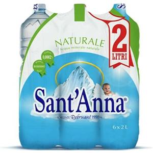 Fonti di Vinadio Spa 18 BOTTIGLIE ACQUA SANT'ANNA NATURALE ACQUA MINERALE 2 LT
