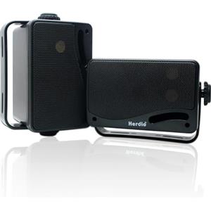 Herdio 3,5 Pollice Bluetooth Altoparlanti da esterno 200Watt Diffusori da Esterno Casse per Esterno Per Esterno,All-Weather Durability, per Patio Marine Boat Garage Indoor (Coppia，Nero)