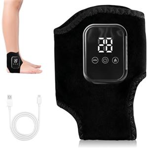 Leikurvo Massaggiatore per piedi 3 in 1, 3 livelli di intensità, 3 livelli di regolazione intelligente della temperatura, massaggiatore senza fili, scaldapiedi con massaggiatore per caviglia/tallone/suola/arco