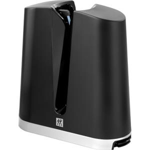 ZWILLING V-Edge affilacoltelli professionale con pietre abrasive in ceramica, adatto a coltelli europei e giapponesi, nero