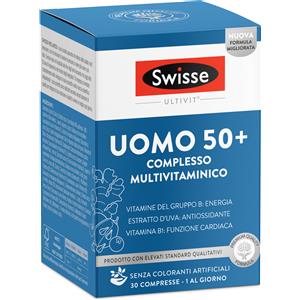 Swisse Multivitaminico Uomo 50 - Complesso Multivitaminico con 13 Vitamine, 10 Minerali e 3 Estratti Erbali - 30 Compresse