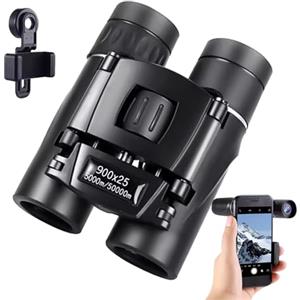 Generic Binocolo da viaggio | Binocolo portatile, cannocchiale leggero 900 x 25 a lungo raggio HD per viaggi, caccia, crociera, safari, escursionismo