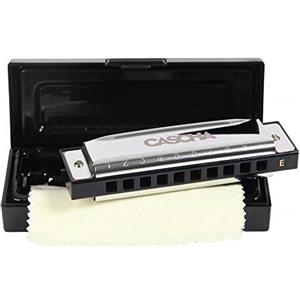 CASCHA Armonica a bocca Mi maggiore blues armonica, diatonica armonica a 10 fori per bambini e adulti con custodia e panno per la cura