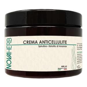 NovaHerb Crema Anticellulite Super Concentrata | 500 ml | con Adipo-trap, Elastina, Estratto di Ananas, Spirulina, Acido Ximeminico e Vitamina E