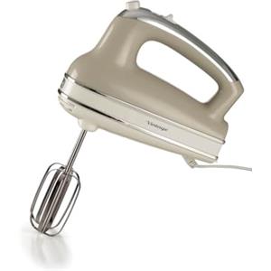 Ariete 1548 Sbattitore Vintage, 450W, 5 velocità, Funzione turbo, 2 fruste, Beige
