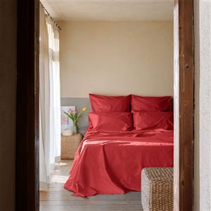 Dalfilo Completo lenzuola in percalle Corallo