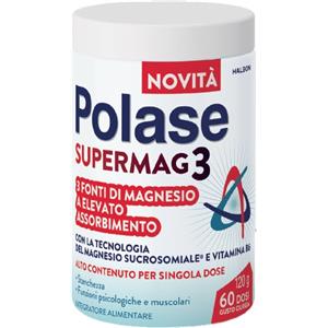 Haleon Polase Supermag3 Integratore di Magnesio e Vitamina B6 in Polvere 120g Gusto Ciliegia
