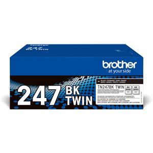 Brother TN-247BKTWIN - Cartuccia Toner Originale Nero - Multipack da 2 pz - Resa 3000 Pagine