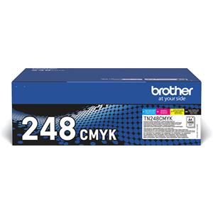 Brother TN-248VAL Cartuccia Toner Originale 4 pz - Nero, Ciano, Magenta, Giallo - ~1000 Pagine per Colore