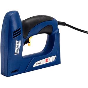 Rapid ESN530 Graffatrice Elettrica per Graffette n. 53 e Chiodini n. 8, Adatta per Lavori di Tappezzeria su Mobili, fissaggio di Tessuti e Moquette (5000129), Valigetta