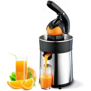 Romon Spremiagrumi Elettrico, 85W Spremi Limone Frutta Verdura Elettrici Machine, Citrus Juicer 2 Coni Dimensioni, Acciaio Inox Elettrodomestici Cucina Antigoccia Senza BPA per Arance Limoni Pompelmi