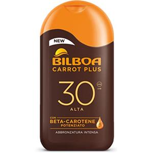 Bilboa Carrot Plus Latte Solare SPF30 200 ml - Idrata e Protegge la Pelle Sensibile