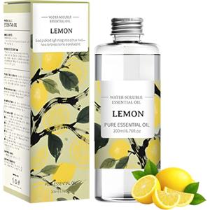 KEORHEZ Olio Essenziale Limone 1 bottiglia da 200 ml Olio Essenziale Eucalipto Citriodora per diffusori umidificatore massaggi lenire l'umore purificazione dell'aria