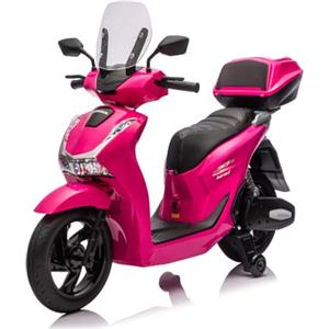 Tecnobike Shop Moto Elettrica per Bambini Moto Honda SH125 Luci LED Suoni Mp3 (Rosa)