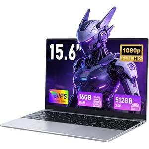 FUNYET Newest Pc Portatile 15.6 Pollici 16GB RAM 2*DDR3 512GB SSD, 2 nuclei Processore M3-6Y30 Laptop, Fino a 2,2 GHz, Win 11 Notebook con FHD 1920x1080, 5000mAh, Wi-Fi 5, BT4.2, USB 3.0, HDMI, Webcam