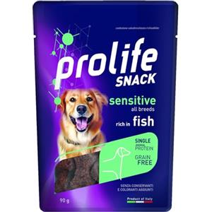 Generico snack cane 90gr Prolife sensitive (unica, adulto pesce)