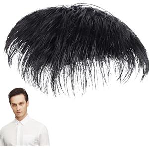 Genérico Il parrucchiere del Signore | Estensioni dei capelli corti per gli uomini | Parrucca corta nera naturale da uomo, capelli umani veri tupe con clip, sostituzione dei capelli per gli uomini con