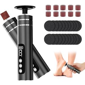 NCONCO Pedicure Elettrico Professionale,9 Velocità Regolabili Set Ricaricabile 2 in 1 con LED e Dischi Abrasivi Intercambiabili Rimuovi Fresa Calli e Duroni Piedi per Delle Unghie Manicure Talloni