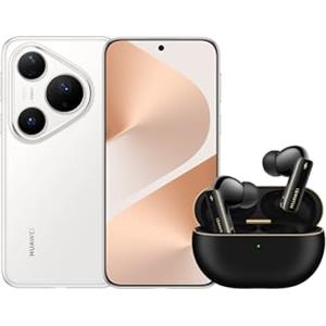 HUAWEI Pura 80 Pro Smartphone Bianco + FreeBuds Pro 4 Nero, 12GB+512GB, Fotocamera Ultra Lighting da 1 pollice, Fotocamera Ultra Lighting Macro con Teleobiettivo, Eliminazione del rumore AI, 5170 mAh